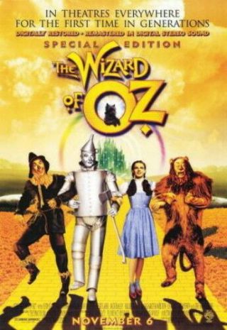 The Wizard Of Oz 27x40 Special Edition Movie Poster Judy Garland