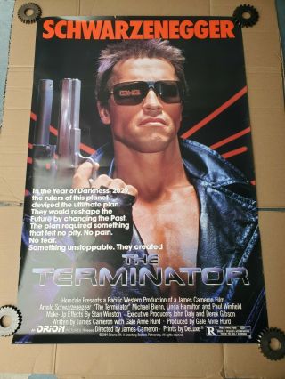 The Terminator 1984 27 " X 41 " 1 - Sheet Poster Schwarzenegger 840129 - Rolled