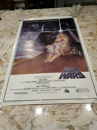 Star Wars 27 X 41 Hairy Belt 1977 Style A Movie Poster Vf,  Nss 77/21 - 0 High Grad