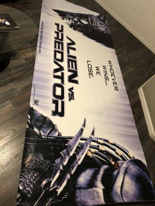 Avp Alien Vs Predator 2004 Movie Theater Poster/banner Large 12ft X 4.  8”