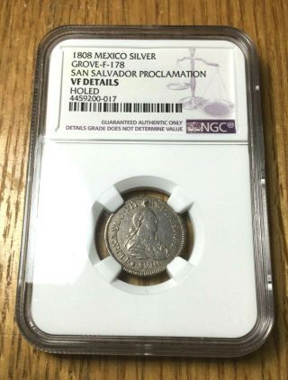1808 El Salvador Medal Silver Real San Salvador Mexico Ngc Fernando Vii
