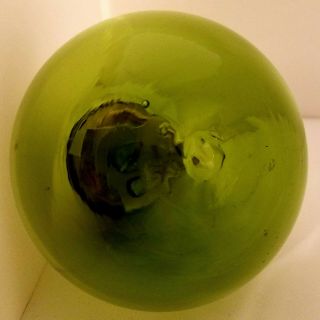 Vintage Blenko Hand Blown Glass MCM Lighter - 6320 Olive Green 3