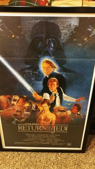 Star Wars Poster Return Of The Jedi Movie 27x41stlye B Frame
