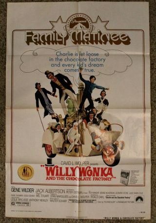 Willy Wonka & The Chocolate Factory – 1971 Movie Poster Gene Wilder 27”