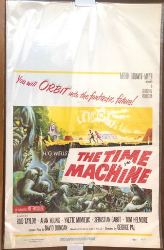 The Time Machine/original Window Card/1960 George Pal Classic Film