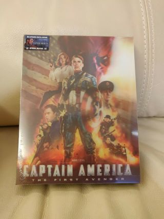 Captain America 1 Blufans Blu - Ray Steelbook,  Lenticular,  Mint/sealed,  0053/1300