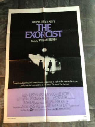 The Exorcist 1974 One Sheet Folded,  Rare.