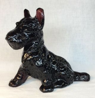 L.  E.  Smith Art Glass Amethyst Large Scottie Dog
