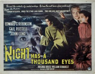 Cornell Woolrich Night Has A Thousand Eyes Poster For The 1948 126254