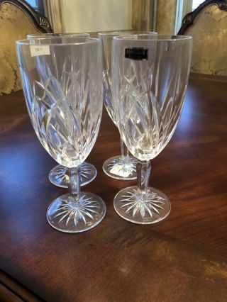 Marquis By Waterford 4 Pc Crystal Brookside Ice Beverage Glasses,  Goblet No Box