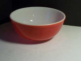 Vintage Large Pyrex Red 404 Mixing Bowl 4 Qt Primary Color Nesting Bowl