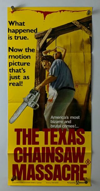Texas Chainsaw Massacre Movie Poster (fine) Aust Daybill 1984 13x28 Horror 138