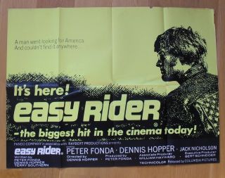 Easy Rider Peter Fonda Uk British Quad Movie Poster 