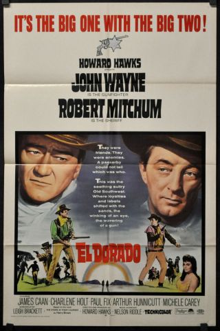 El Dorado 1966 27x41 Movie Poster John Wayne Robert Mitchum James Caan