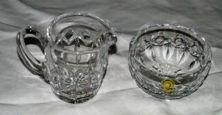 Waterford Crystal Creamer And Open Sugar Bowl