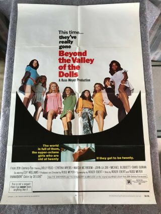 Beyond The Valley Of The Dolls 1970 Orig.  1 Sheet Movie Poster 27 " X41 " (f/vf -)