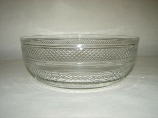 Tiffany & Co.  Vintage Large Cut Glass Crystal Bowl 8 1/2 " Signed