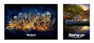 Friday The 13th - Scream Factory Exclusive Poster (24x36) & Lithograph (36x25)