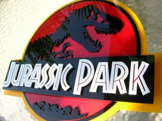 Jurassic Park 3d Art Sign 3 - D Raptor Trex T - Rex Dinosaur Fossil 18 Inch