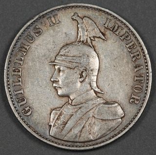 German East Africa 1893 2 Rupien Silver Coin Vf Km 5 Wihelm Ii (scarce Date)