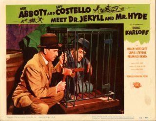 Abbott & Costello Meet Dr.  Jekyll And Mr.  Hyde Lobby Card 2 1953