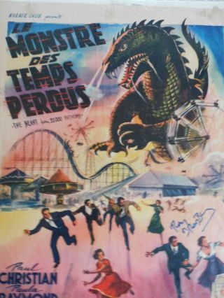 Movie Poster - The Beast From 20,  000 Fathoms - Belgium Printed Edition,  Signed