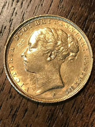 Early Head Variety Old Queen Victoria Gold Sovereign 1882 Sydney,  Australia