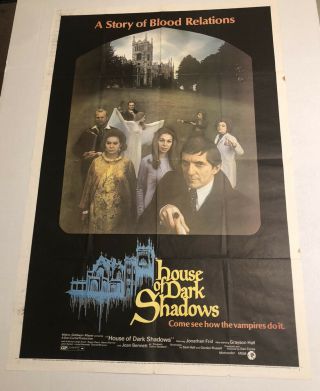70’s ‘house Of Dark Shadows’ One - Sheet Movie Poster—as Is—vampire Movie