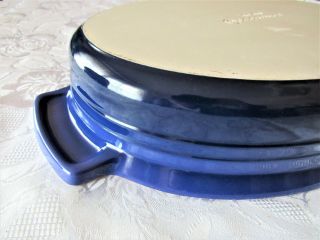 Le Creuset Stoneware 3 Quart Oval Blue Casserole Baking Dish