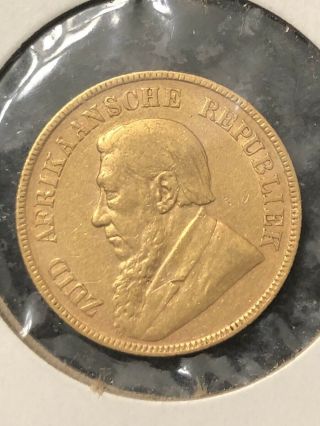 1896 Pond Paul Kruger South Africa Pre Boer War Gold Coin