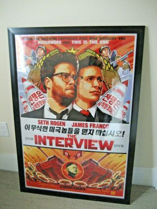 2 Sided Movie Poster The Interview 2014 With Letter From Sony Pictures