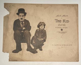The Kid 1921 Charles Charlie Chaplin Silent Film Movie Lobby Card Jackie Coogan
