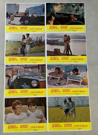 Two For The Road 1967 Audrey Hepburn Albert Finney Complete Set Of 8 Lobby Cards