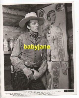 Gary Cooper Orig 8x10 Photo By Anatomical Poster 1940 North West Mounted Police