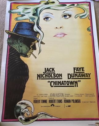 Chinatown Poster Italian 27x40 Roman Polanski Jack Nicholson Faye Dunaway