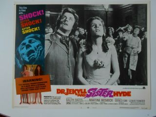 Dr Jekyll and Sister Hyde lobby card set Hammer transgender horror 3