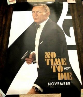 No Time To Die 007 Rare Just Released 2 Sided 27x40 Advance Light Box Back Lit