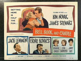 Bell,  Book,  And Candle 1958 Title Lobby Card - James Stewart,  Kim Novak