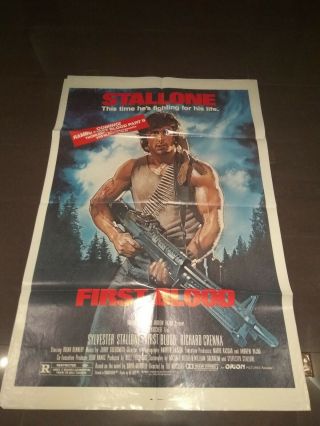 First Blood 1982 Movie Poster Thorn Emi Sylvester Stallone 27 " X 41 "