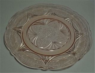 Vintage 1934 - 1941 Hazel Atlas Pink Royal Lace Depression Glass 10 " D Dinner Plate