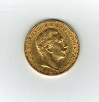 1899 A German Gold Coin 20 Mark Wilhelm Ll (119)