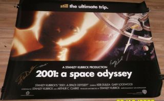 2001: A Space Odyssey Ds British Quad Movie Poster Stanley Kubrick Signed Watts