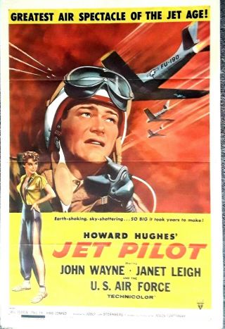 Jet Pilot - 1957 Full - Sheet Movie Poster - John Wayne,  Janet Leigh