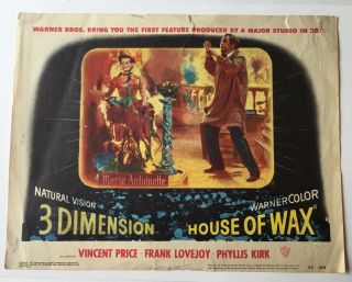 1953 The House Of Wax 3d Lobby Card Vincent Price