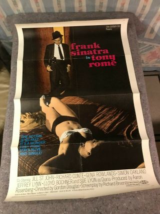Tony Rome 1967 1 Sheet Movie Poster 27 " X41 " (f -) Frank Sinatra Thriller