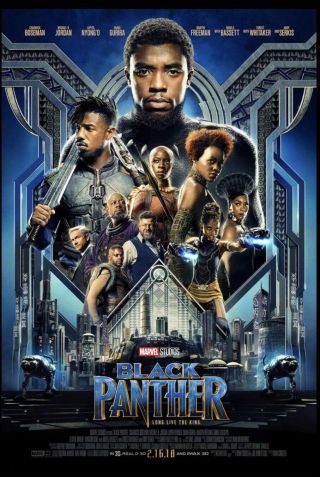 Black Panther Final Movie Poster 27x40 1 Sheet Ds