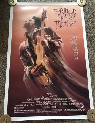 1987 Sign O The Times Movie Poster,  Rolled,  27x41,  Prince