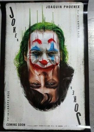 Joker 2019 Movie 27x40 Ds Poster Int 