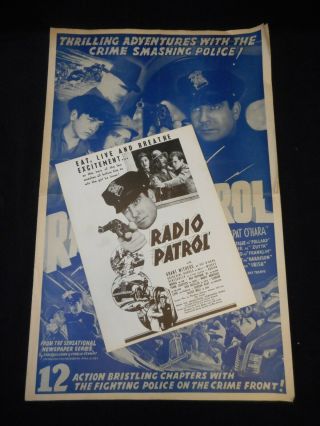 Radio Patrol 1937 Universal Serial Pressbook,  Film Craft Re - Release