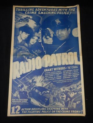 RADIO PATROL 1937 Universal Serial Pressbook,  Film Craft Re - release 2